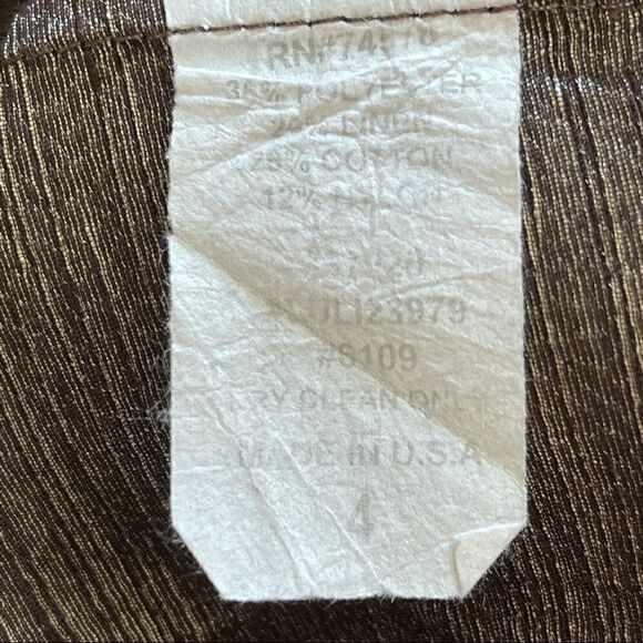 Cache Textured Bronze Capris Gaucho Pants Size 4 - Picture 6 of 12